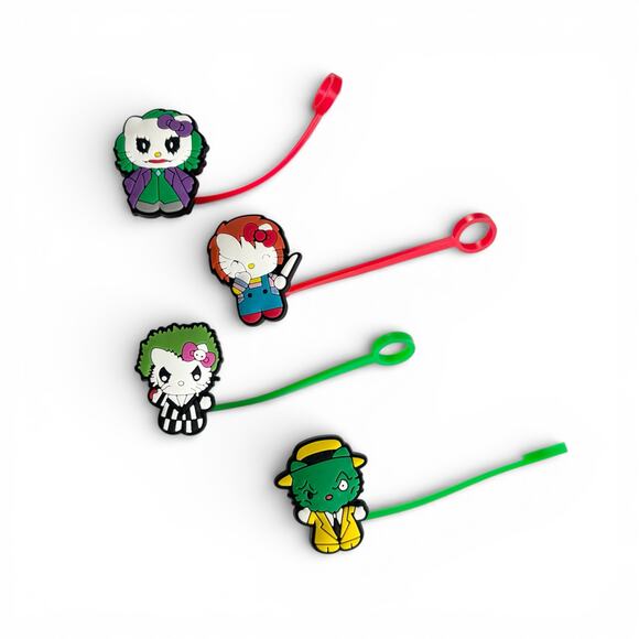 Hello Kitty Other - Hello Kitty x Horror Icons Straw Topper Accessories OS Joker Chucky Beetlejuice